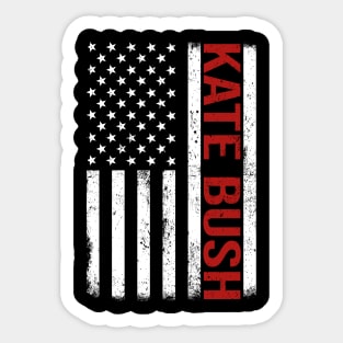 Graphic Kate Bush Proud Name US American Flag Birthday Gift Sticker